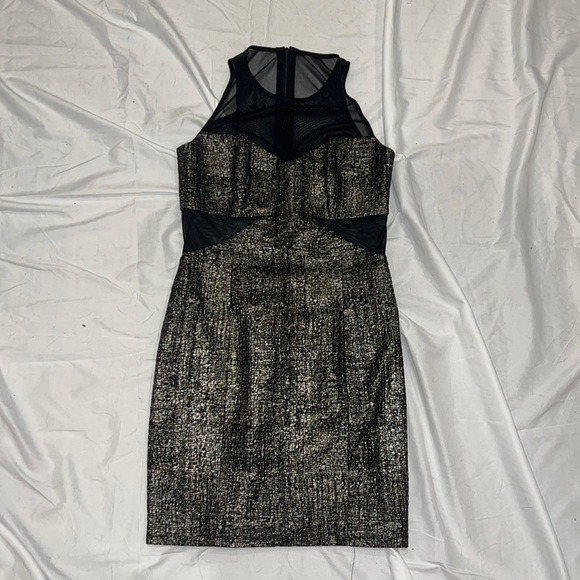 Jay Godfrey Silver Mesh Body Con Dress - Picture 1 of 2